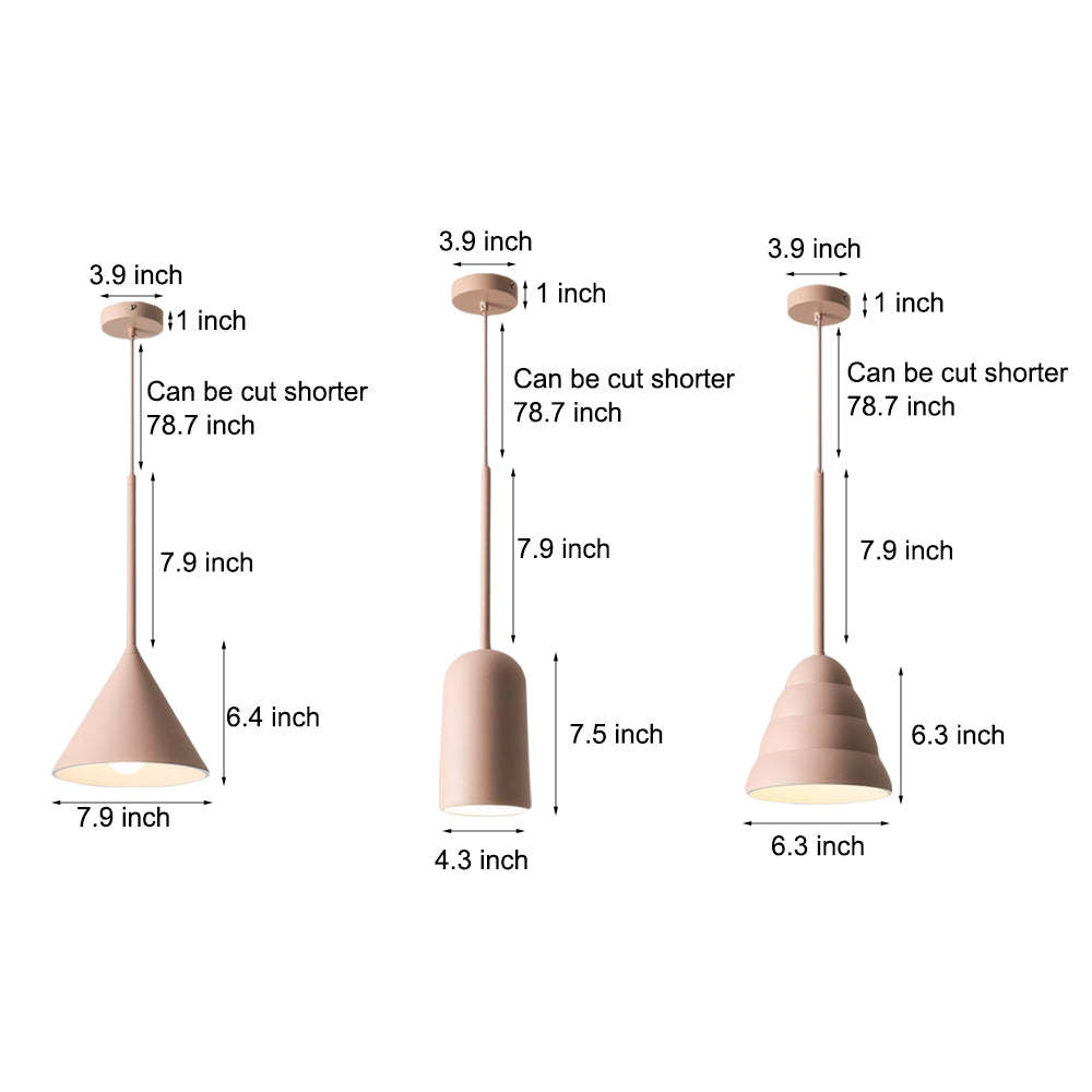 Resin Pink Figura Arc Pendant Lamp