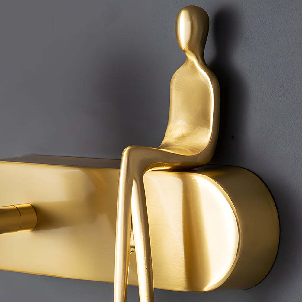 Brass 1-Light Slender Adjustable LED Wall Spotlight