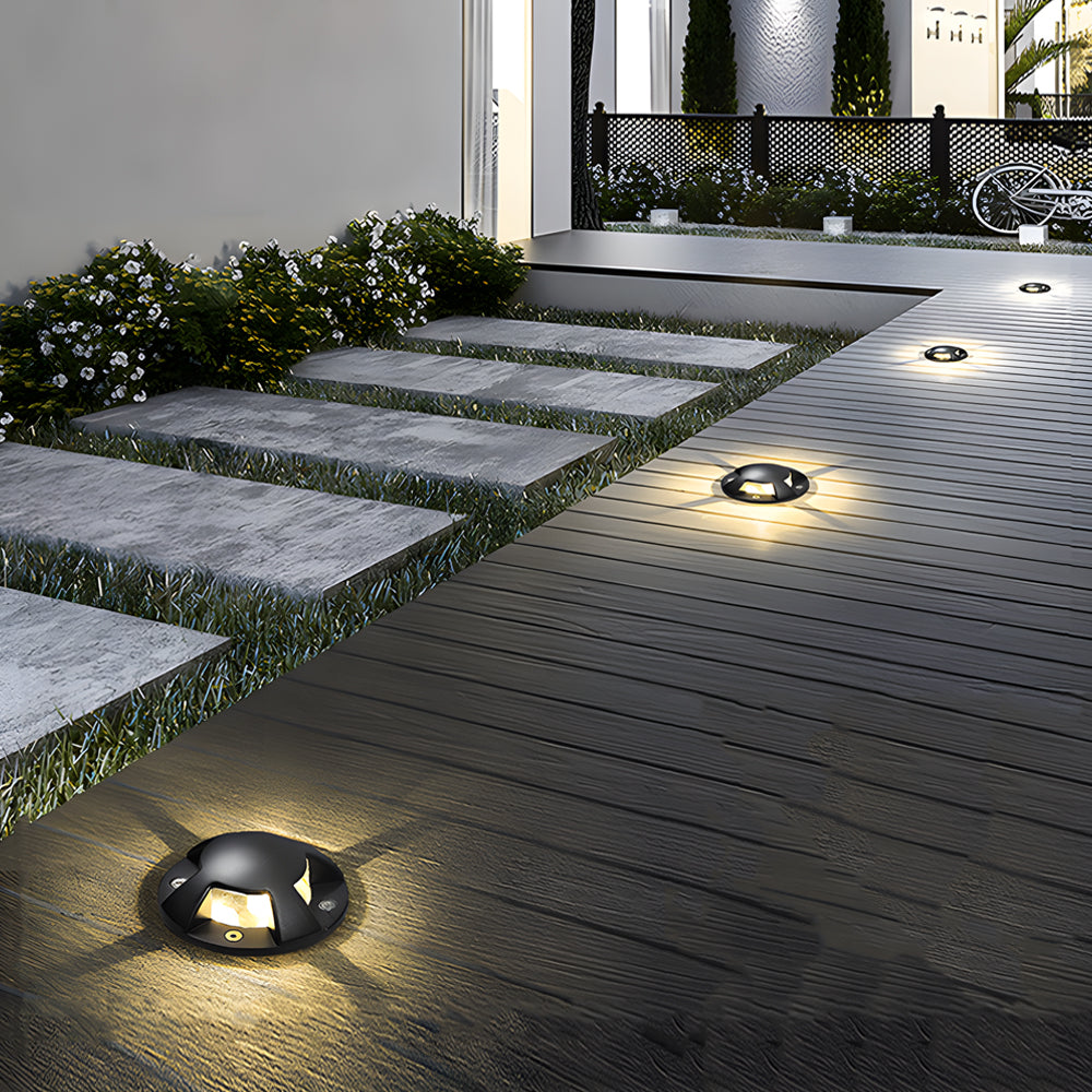 Outdoor Waterproof Horizontal Deck Stair Ground Lights Side-Emitting Low Voltage Step light for Pathways & Stairs-Lighom