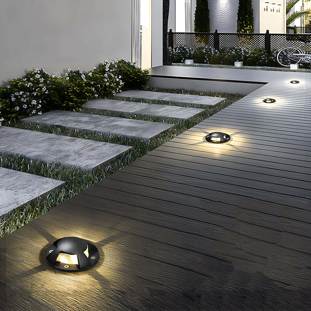 Outdoor Waterproof Horizontal Deck Stair Ground Lights Side-Emitting Low Voltage Step light for Pathways & Stairs-Lighom