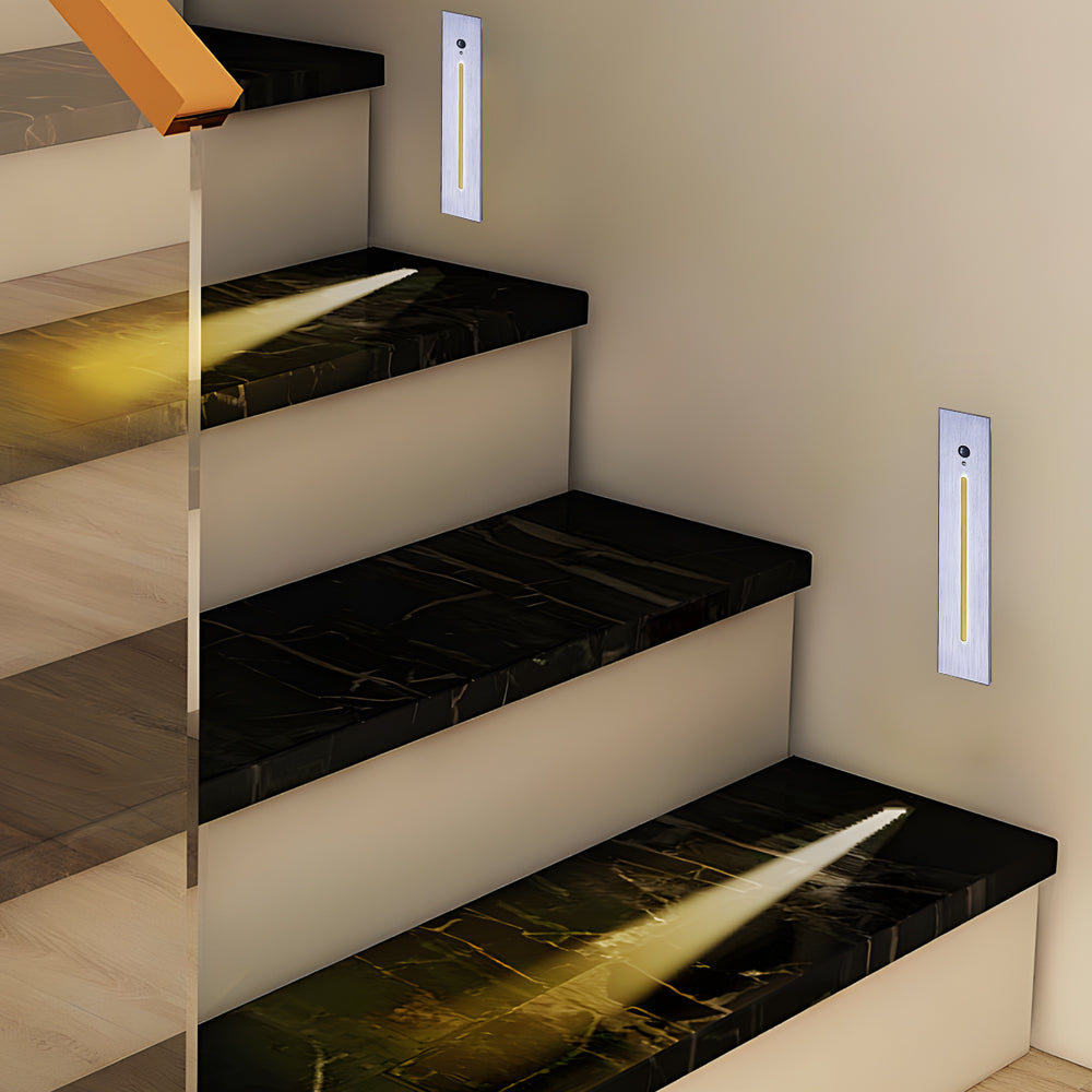Vertical Motion Sensor LED Stair Light Wall Recessed Contemporary Lighting For Indoor and Outdoor Steps-Lighom