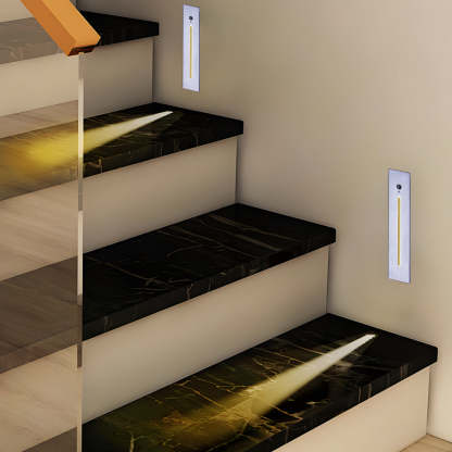 Vertical Motion Sensor LED Stair Light Wall Recessed Contemporary Lighting For Indoor and Outdoor Steps-Lighom