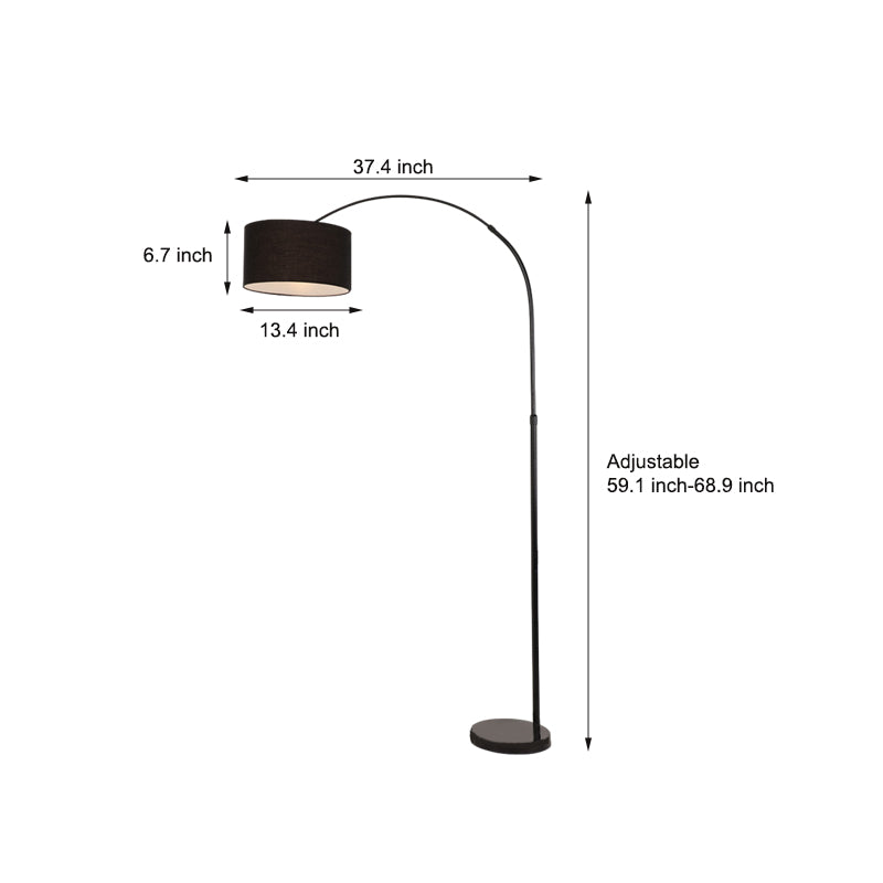 Marble Base Adjustable Arc Floor Lamp