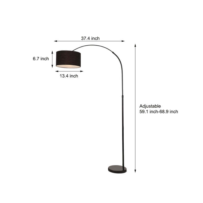 Marble Base Adjustable Arc Floor Lamp
