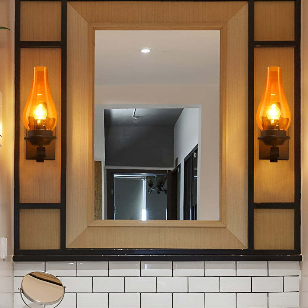 Retro Glass E27 Industrial Wall Lamp Wall Sconces Lighting-Lighom