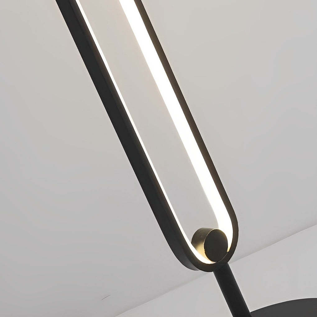 Minimalist LED Standing Oval Floor Lamp