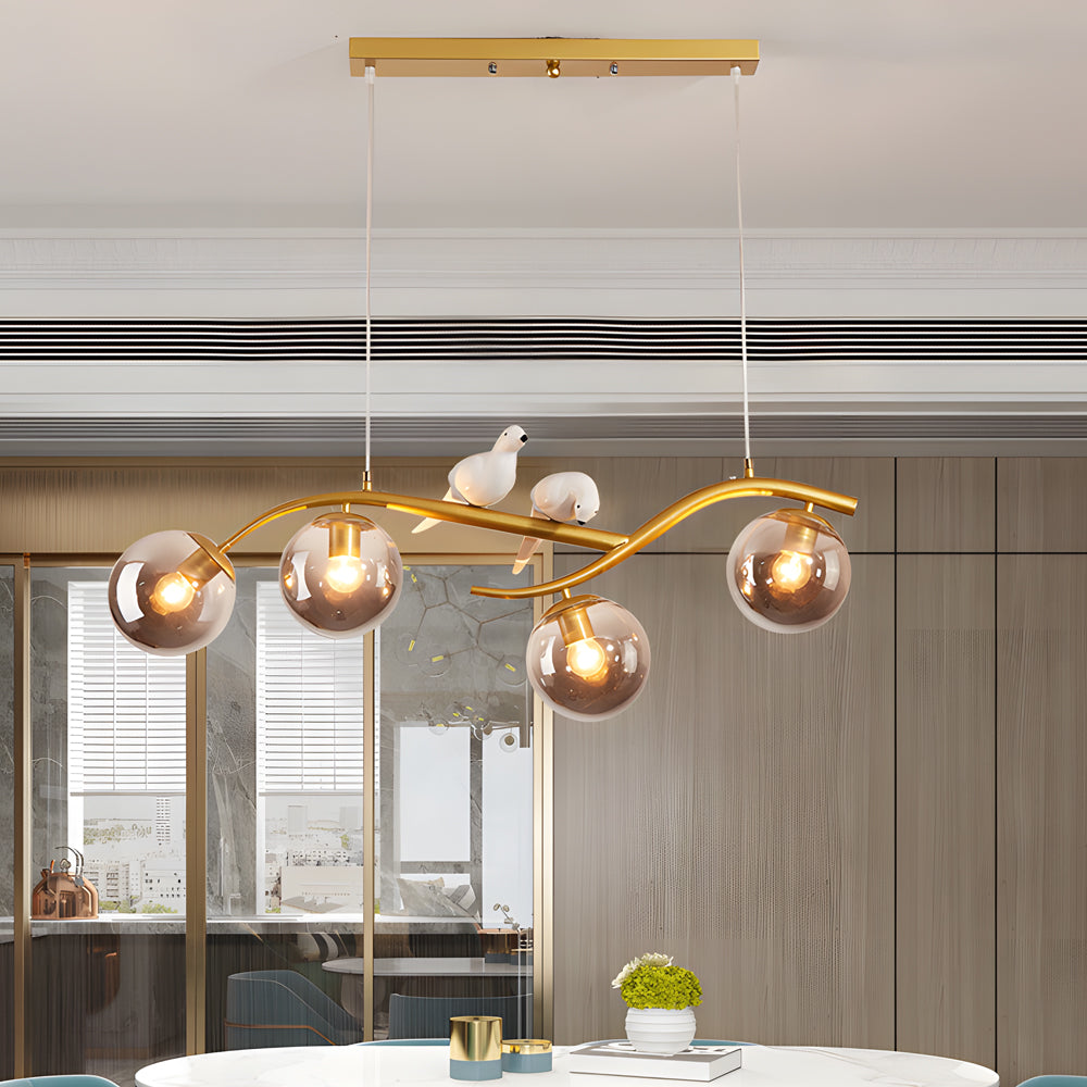 Long Branch Bird Ball Nordic Dining Chandelier
