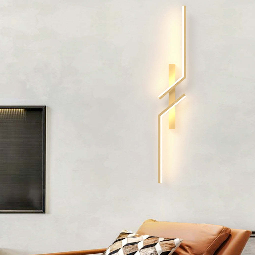 Irregular Symmetrical L Shape Creative LED Minimalist Wall Lamp Sconces Lighting-Lighom