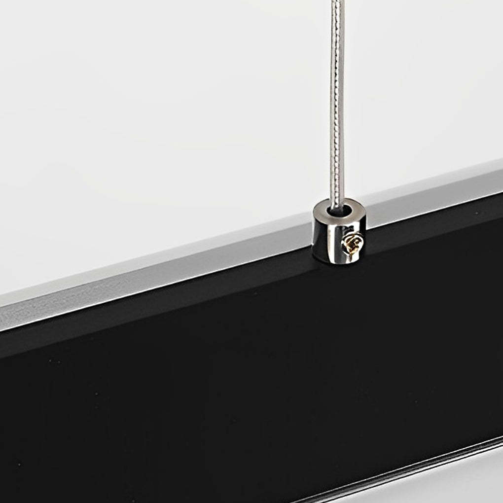 Minimalist Strip LED Neutral Metal Modern Chandelier