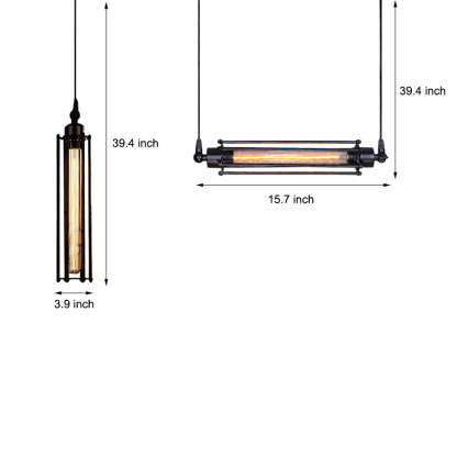 Iron Antique Flute Retro Industrial Pendant Light