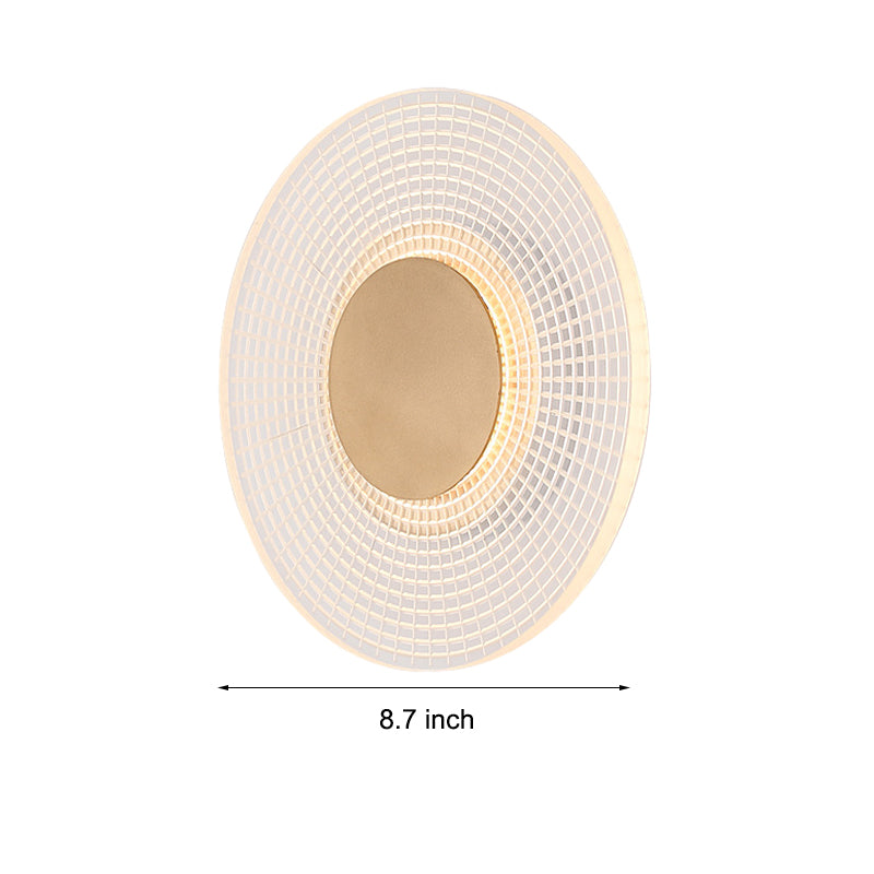 Round Stripes Grid Pattern Acrylic LED Simple Creative Modern Wall Lamp-Lighom