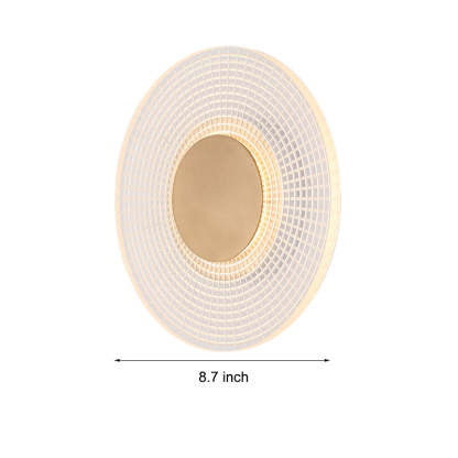 Round Stripes Grid Pattern Acrylic LED Simple Creative Modern Wall Lamp-Lighom