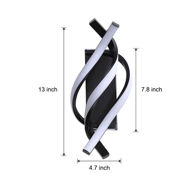 Spiral Minimalist 3-Step Dimming LED Modern Wall Sconce