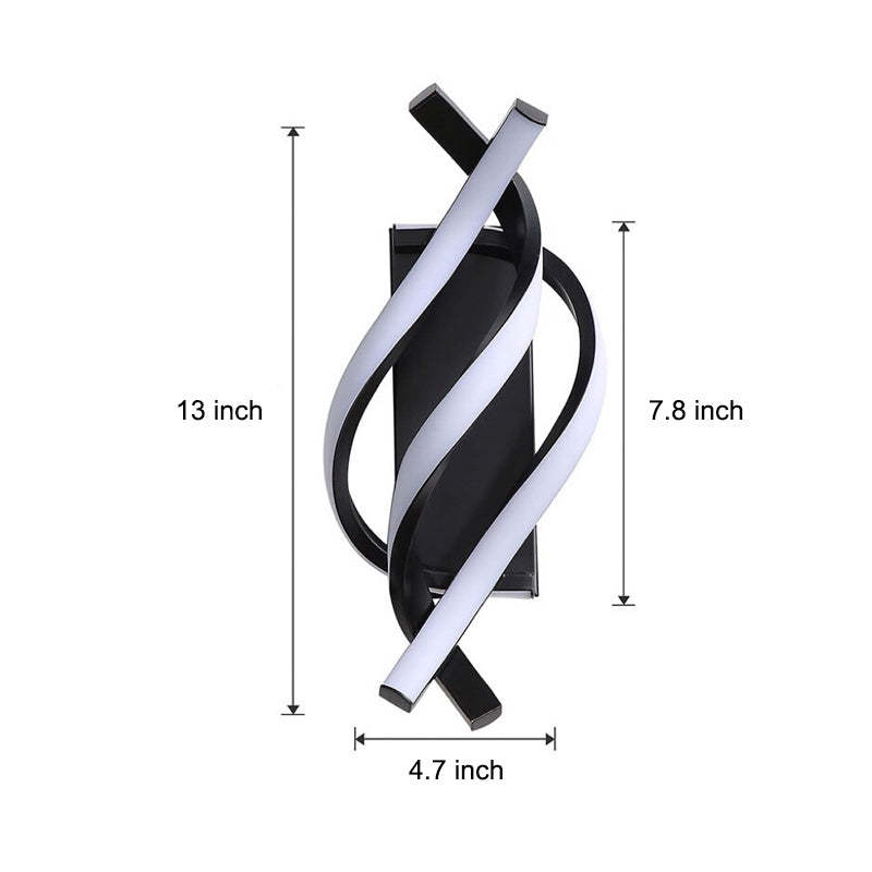 Spiral Minimalist 3-Step Dimming LED Modern Wall Sconce