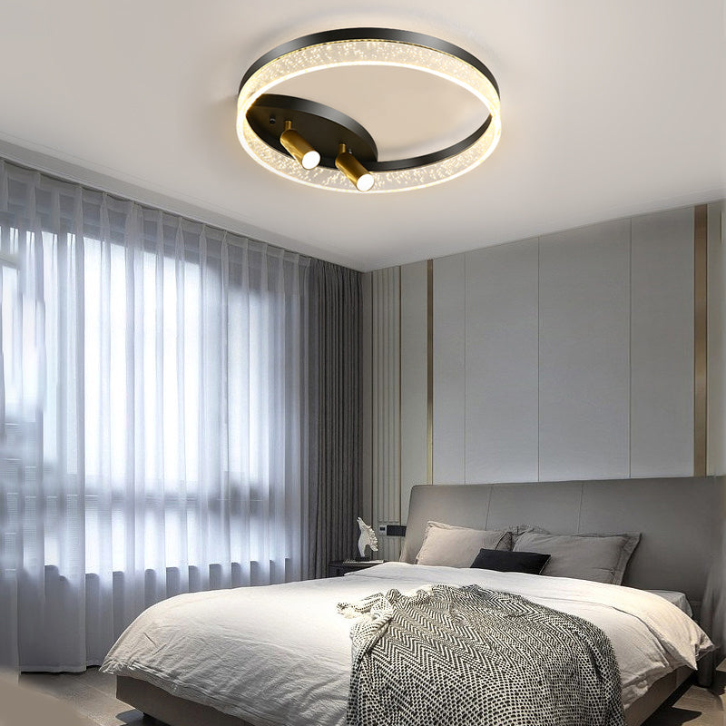 Round Dimmable LED Modern Ceiling Light with Spotlights