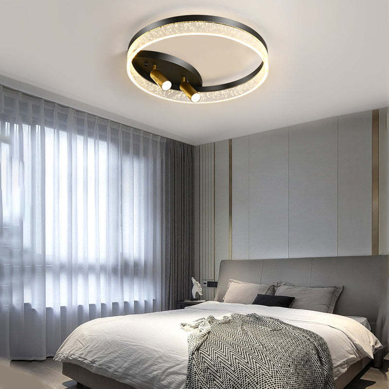 Round Dimmable LED Modern Ceiling Light with Spotlights
