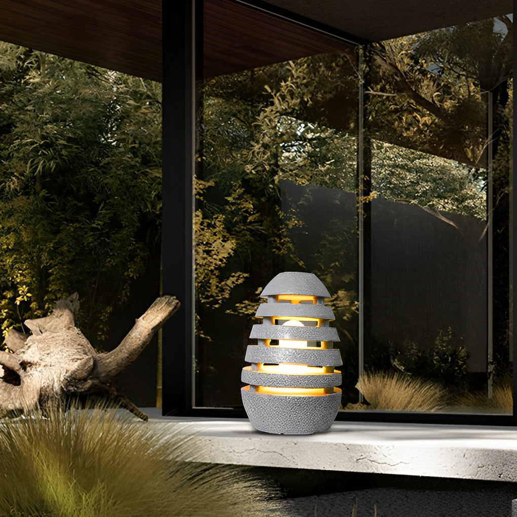 Resin Egg Shaped Waterproof LED Modern Outdoor Lawn Light Garden Lights-Lighom