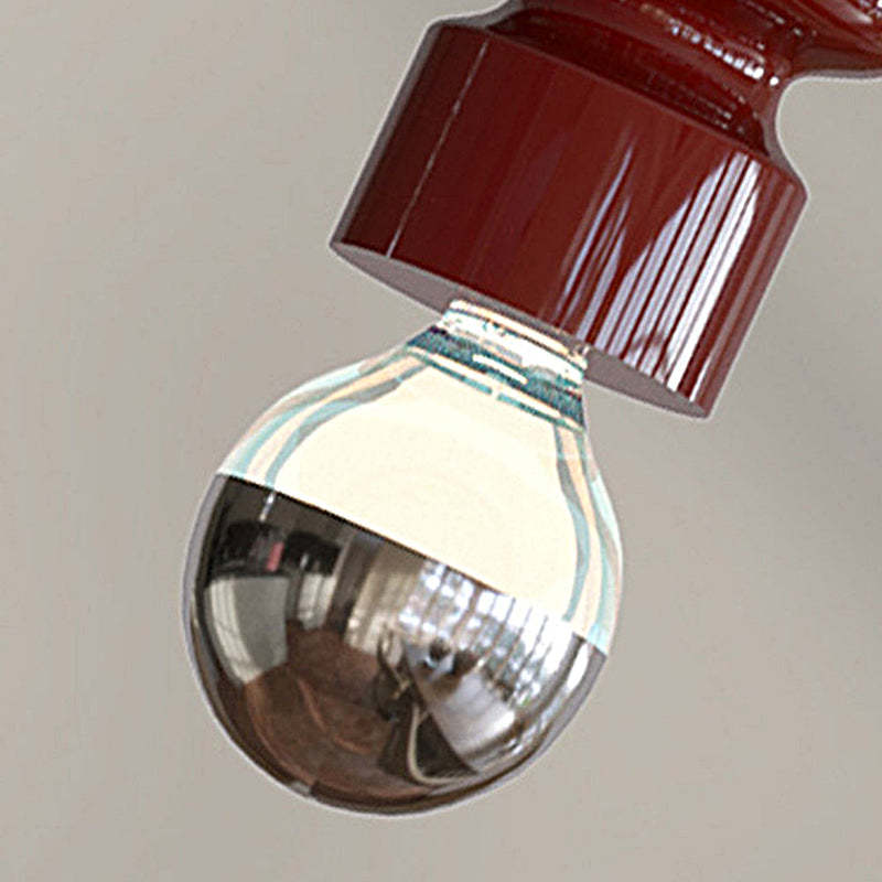 Long Spiral Gourd Metal Semi-Plated Modern Pendant Light