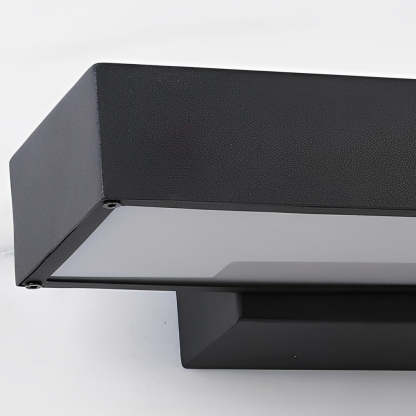 Outdoor Motion Sensor Black Rectangle Wall Light-Lighom