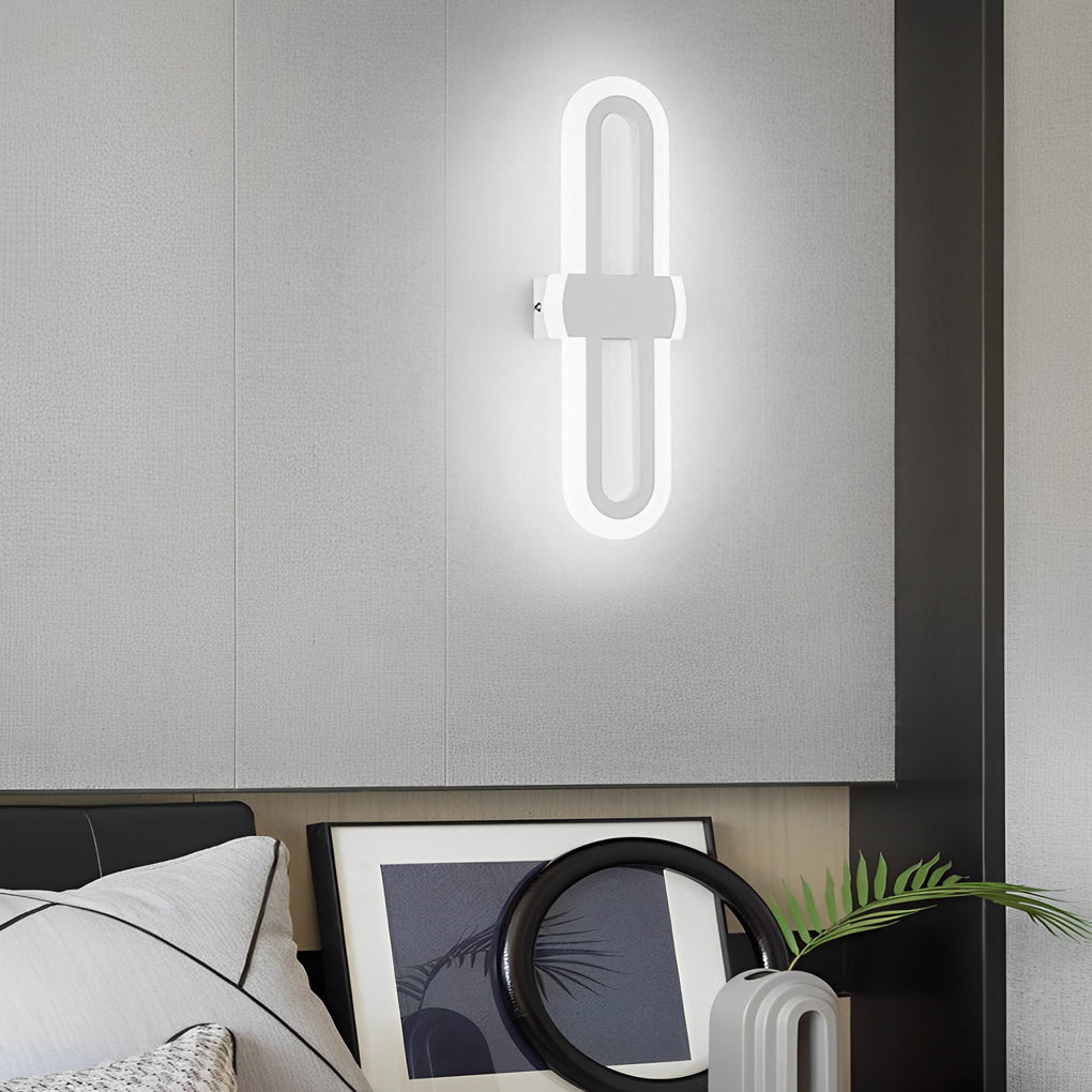 Rounded Rectangular LED Modern Wall Sconce