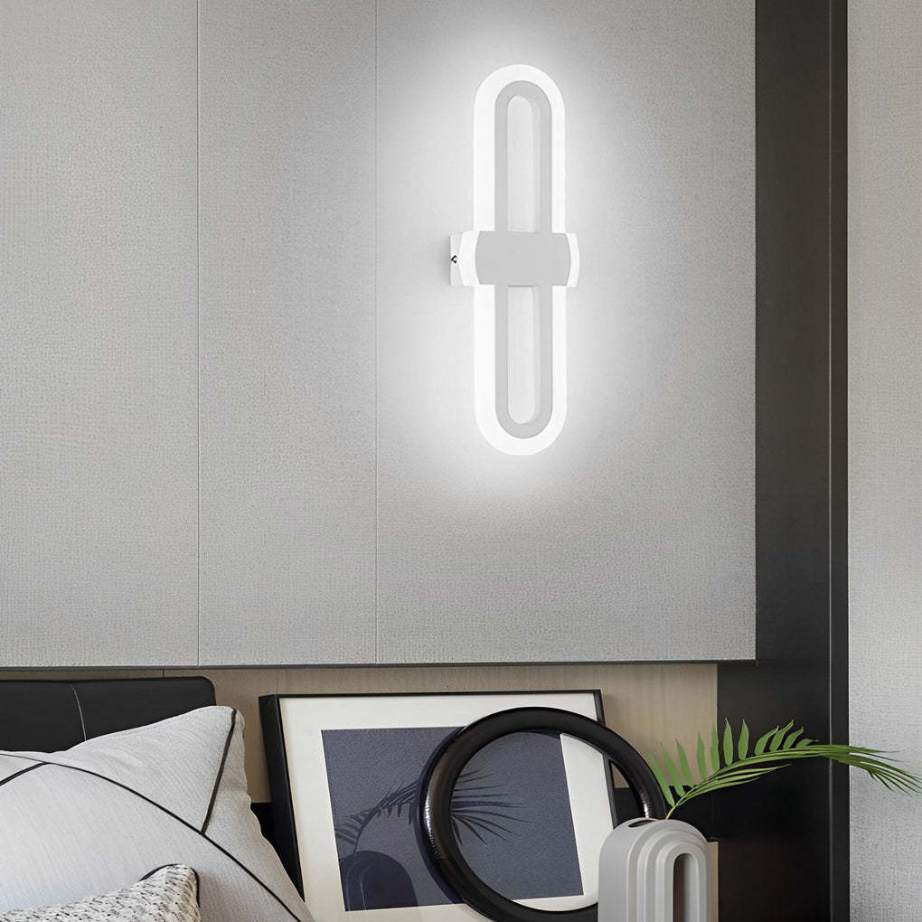 Rounded Rectangular LED Modern Wall Sconce