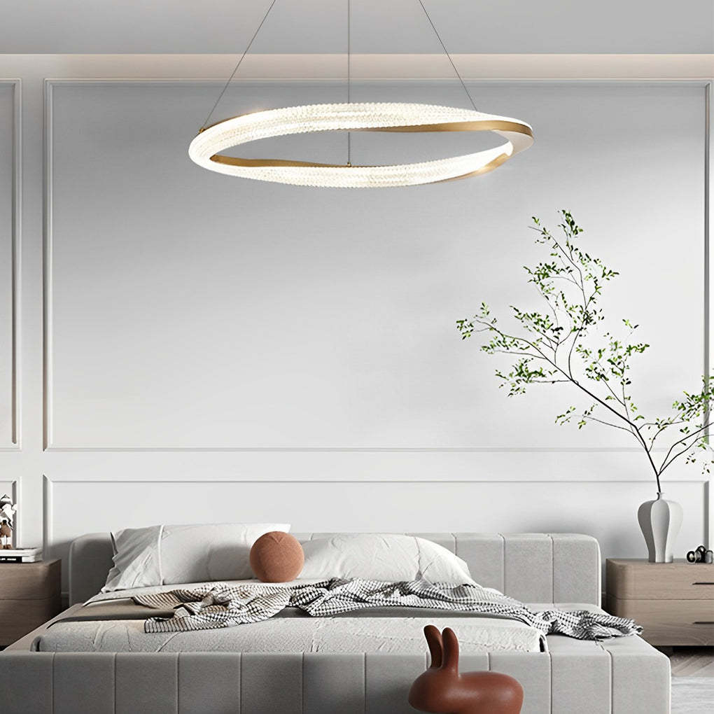Ring Dimmable LED Oval Nordic Chandelier