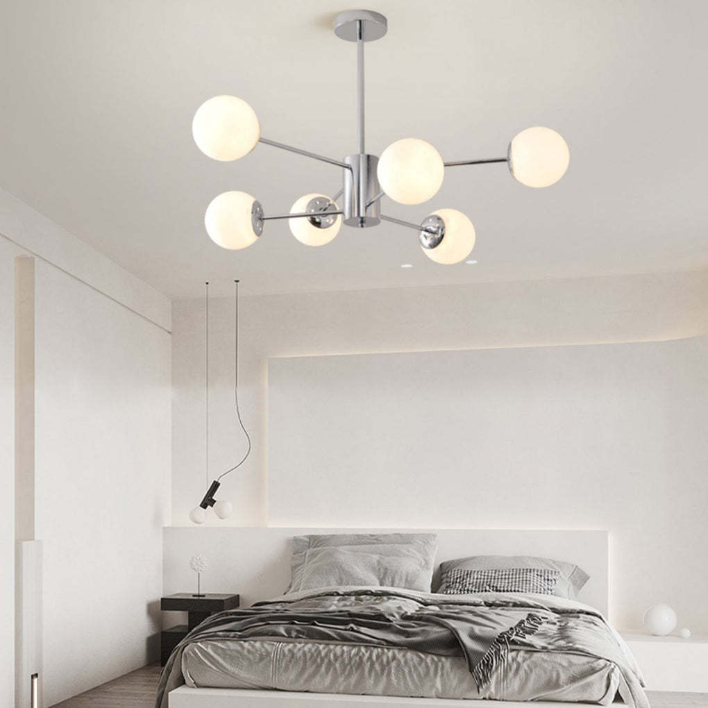 Molecular Dimmable Plated Glass Modern Chandelier