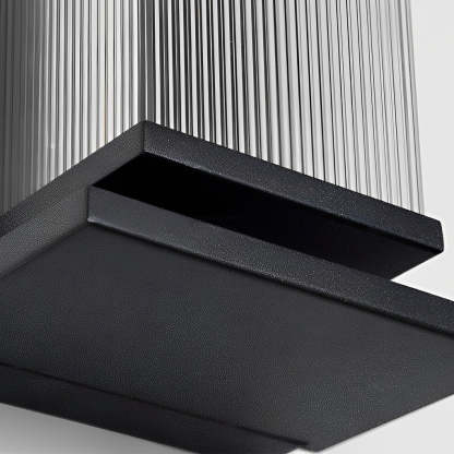 Creative Strip Waterproof Black Modern LED Wall Lamp Outdoor Wall Lights-Lighom