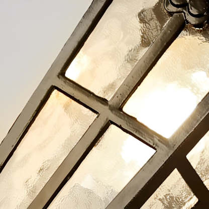Vintage Glass Waterproof Black European-style Outdoor Wall Lamp Exterior Lights-Lighom