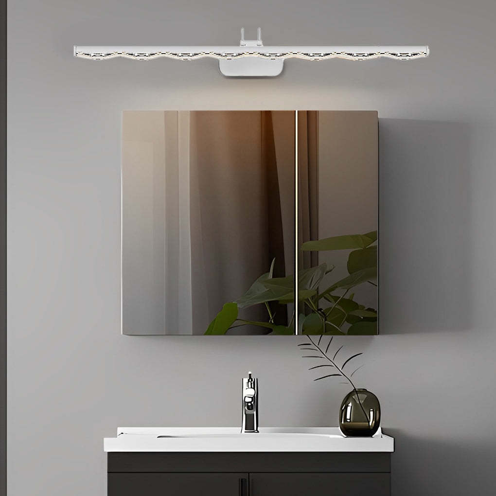 Crystal-Like Bathroom Vanity Light with Multi-Faceted Prismatic Acrylic Shade-Lighom