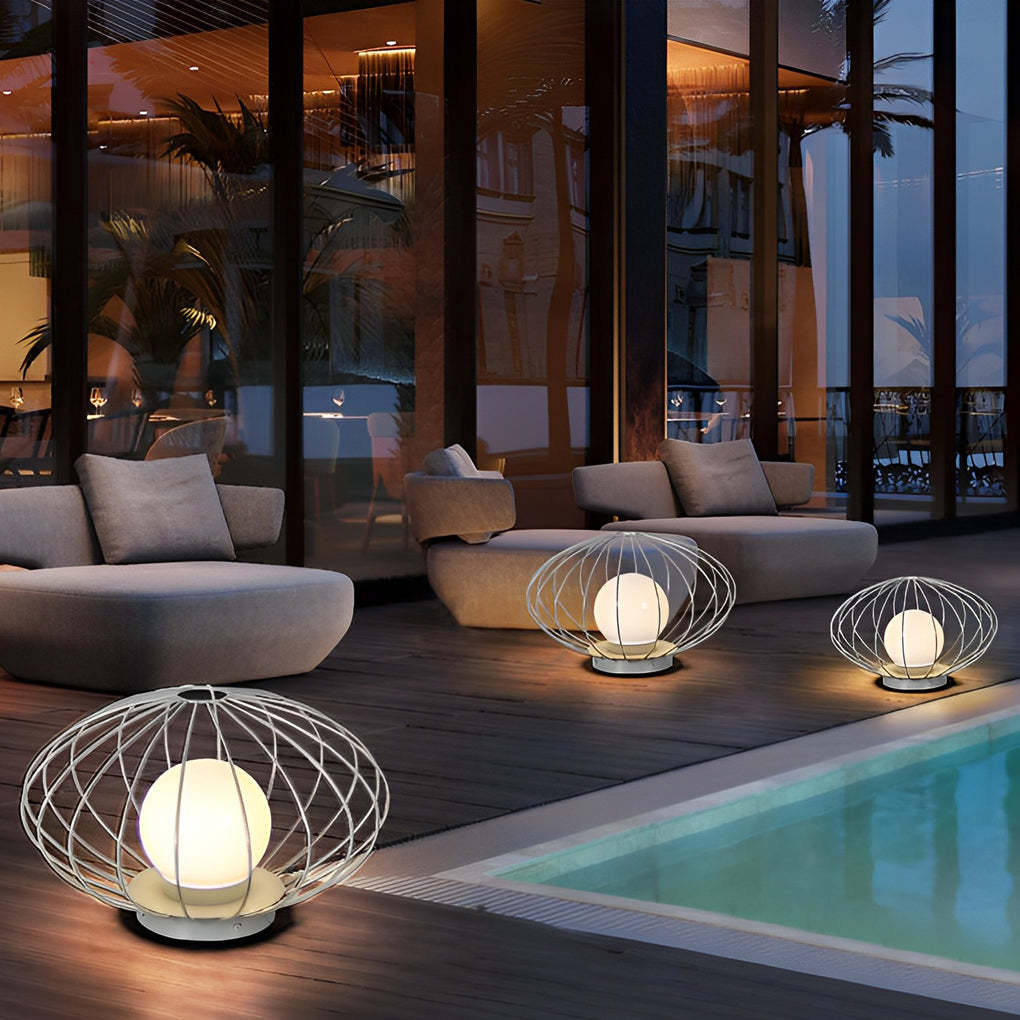 Mushroom Cage Shape LED Waterproof Modern Lawn Lamp Outdoor Lights-Lighom