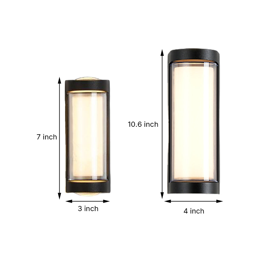 Sleek Dual-Directional Outdoor Wall Light with Modern Arc & Rectangular Designs-Lighom