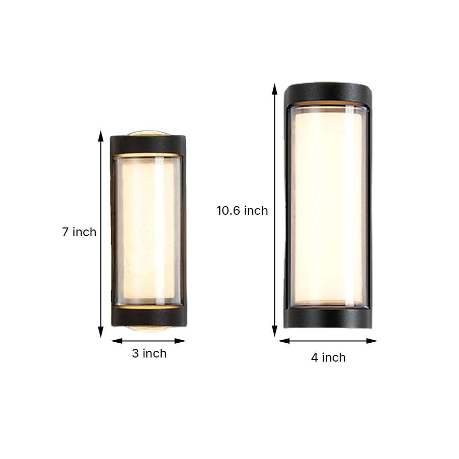 Sleek Dual-Directional Outdoor Wall Light with Modern Arc & Rectangular Designs-Lighom