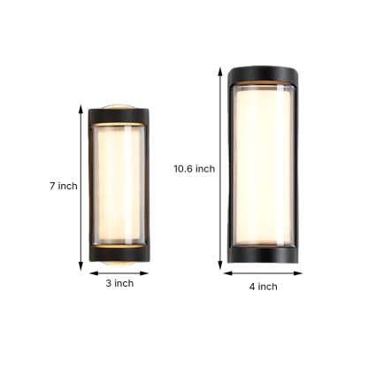Sleek Dual-Directional Outdoor Wall Light with Modern Arc & Rectangular Designs-Lighom