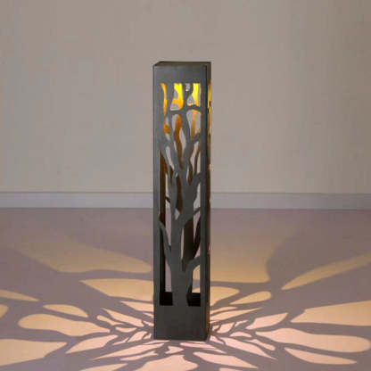 Solar-Powered Modern Outdoor Lawn Lamp with Creative Hollow-Out Branch Pattern-Lighom