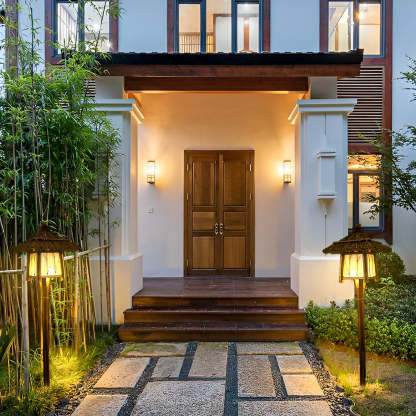 Rustic Bamboo E27 Landscape Warm Lights For Pergola Hanging Lighting Or Path Lighting-Lighom