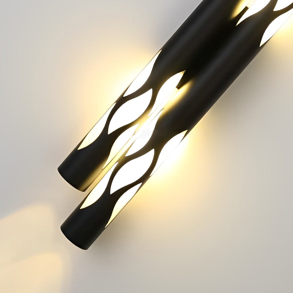 Flames Hollow Up And Down Lighting LED Nordic Wall Sconce Lighting-Lighom