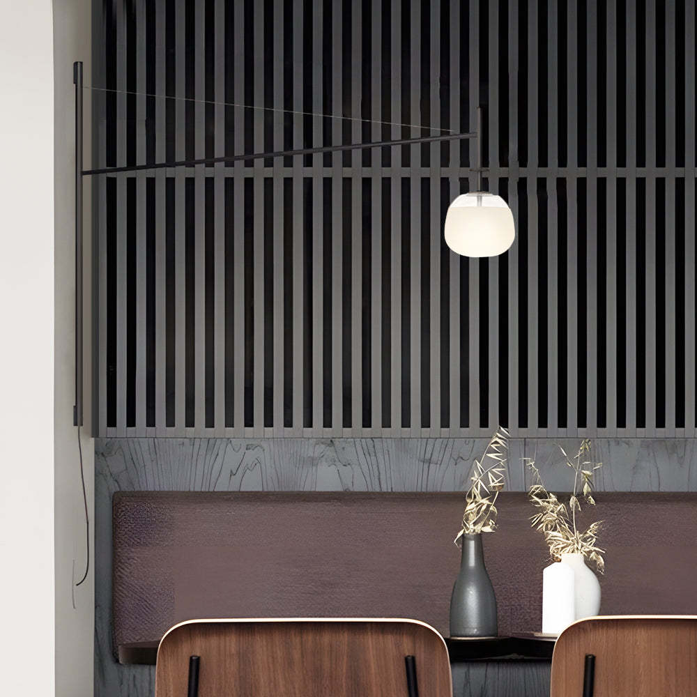 Minimalist Metal Long Pole Arm Tempo LED Wall Sconce-Lighom
