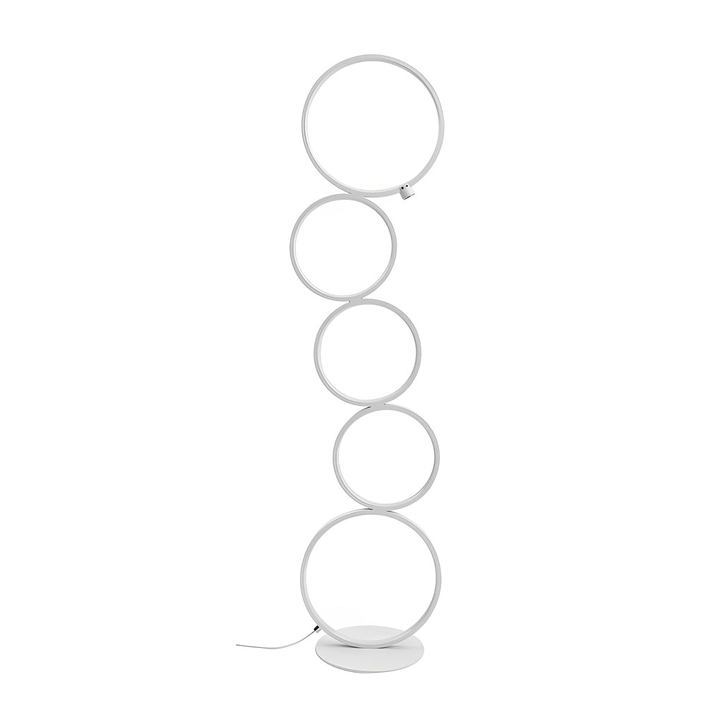 Modern Artistic 5-Circle LED Stack Floor Lamp
