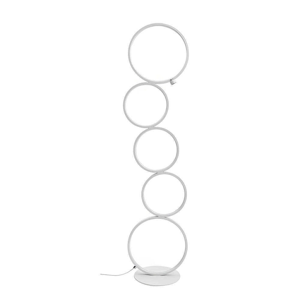 Modern Artistic 5-Circle LED Stack Floor Lamp