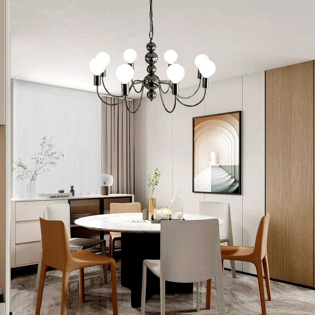 Iron Glass Ball Minimalist French Chandelier