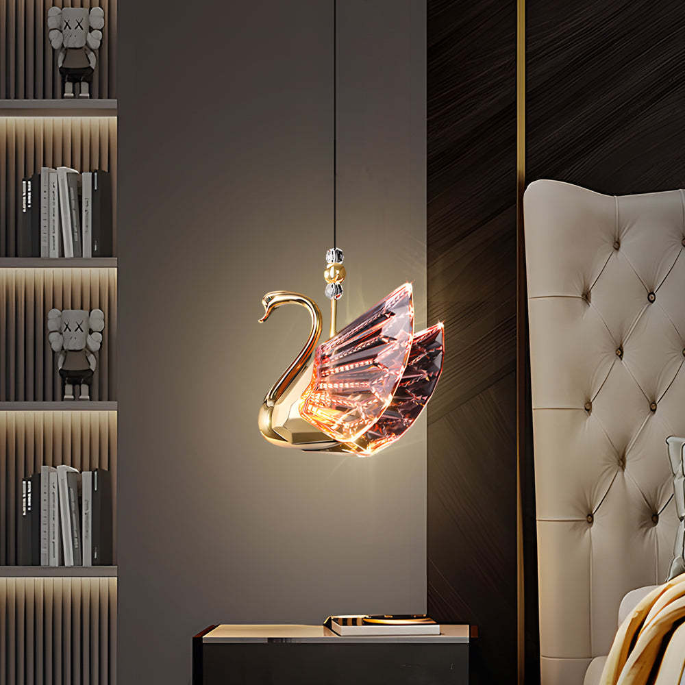 Zinc Acrylic Swan LED Minimalist Pendant Light