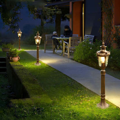 European-Style Waterproof Outdoor Lawn Lamp Elegant Pathway Lighting-Lighom