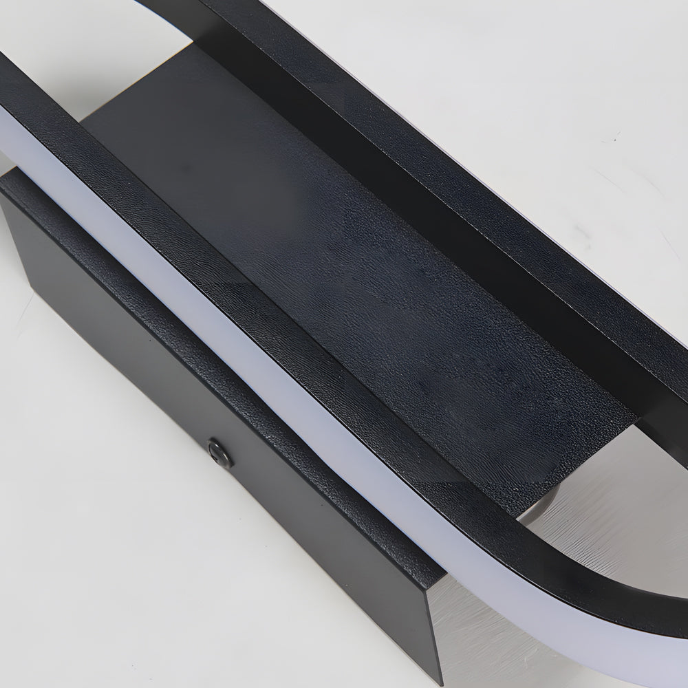 Minimalist Long Strip Aluminum LED Black Nordic Wall Lights Indoor-Lighom