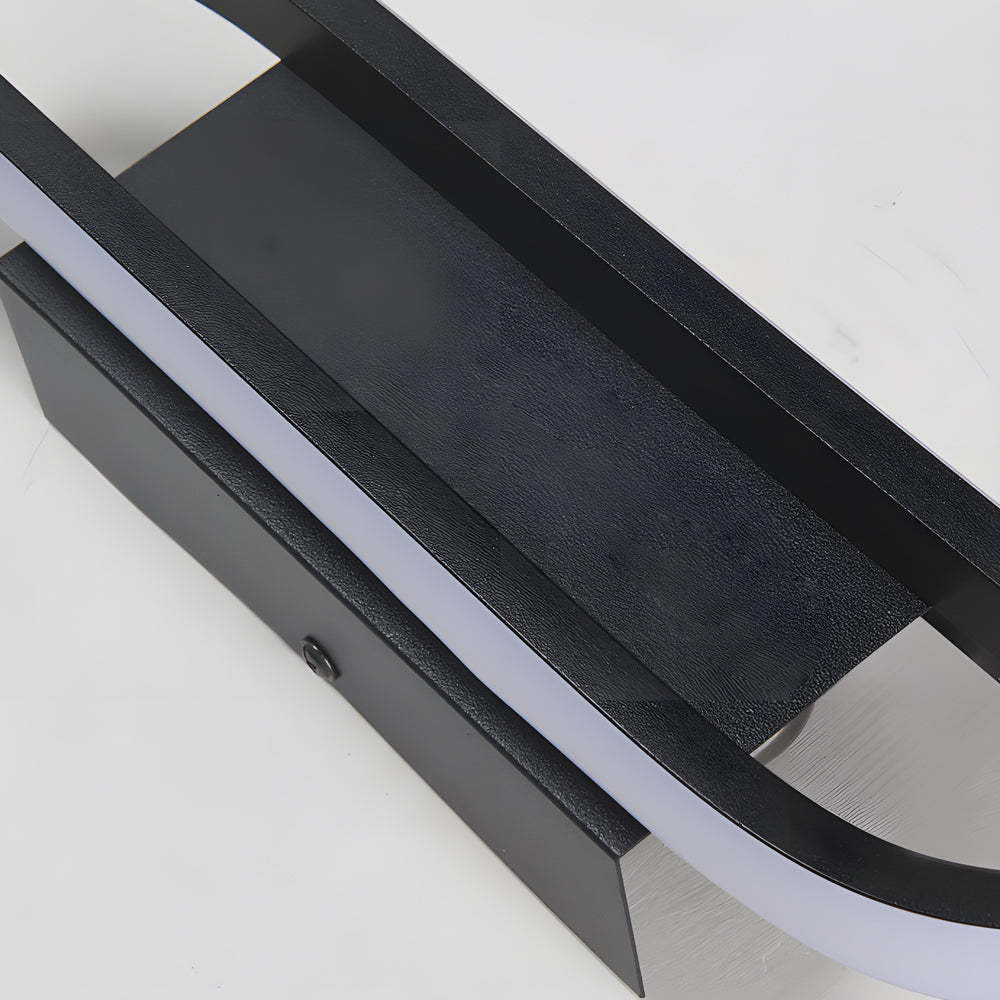 Minimalist Long Strip Aluminum LED Black Nordic Wall Lights Indoor-Lighom