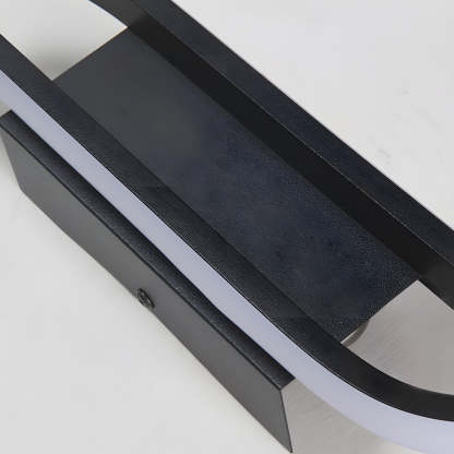 Minimalist Long Strip Aluminum LED Black Nordic Wall Lights Indoor-Lighom