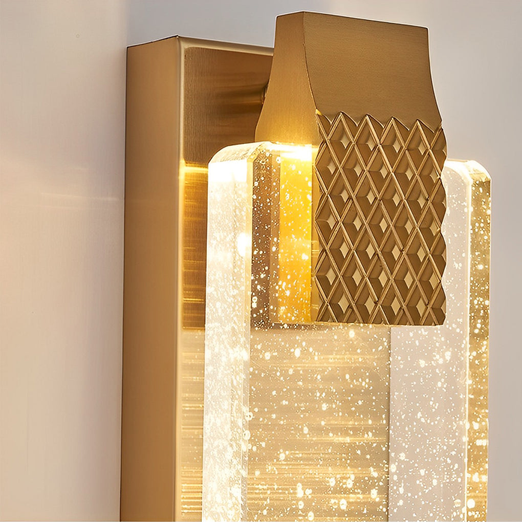 Crystal Bubbles Strip Three Step Dimming Post-Modern LED Wall Light Fixture-Lighom