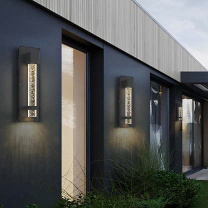 11.8 Inch Waterproof Hardwired Bubbles Glass Outdoor Wall Light-Lighom