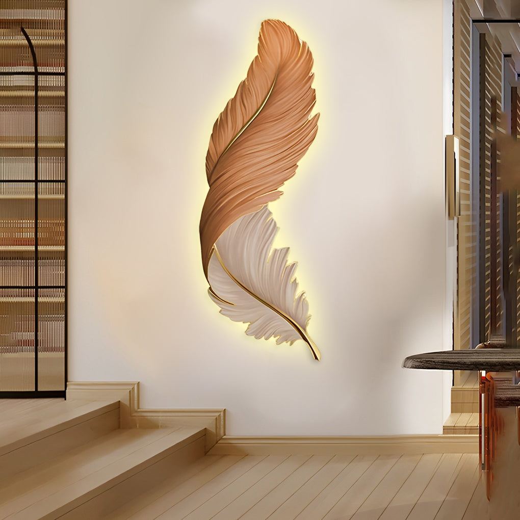 Luxury Creative Feathers USB DC5V Remote Control LED Modern Wall Lights-Lighom