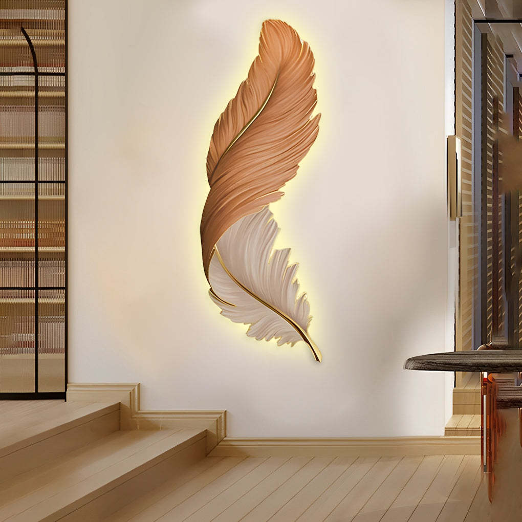 Luxury Creative Feathers USB DC5V Remote Control LED Modern Wall Lights-Lighom